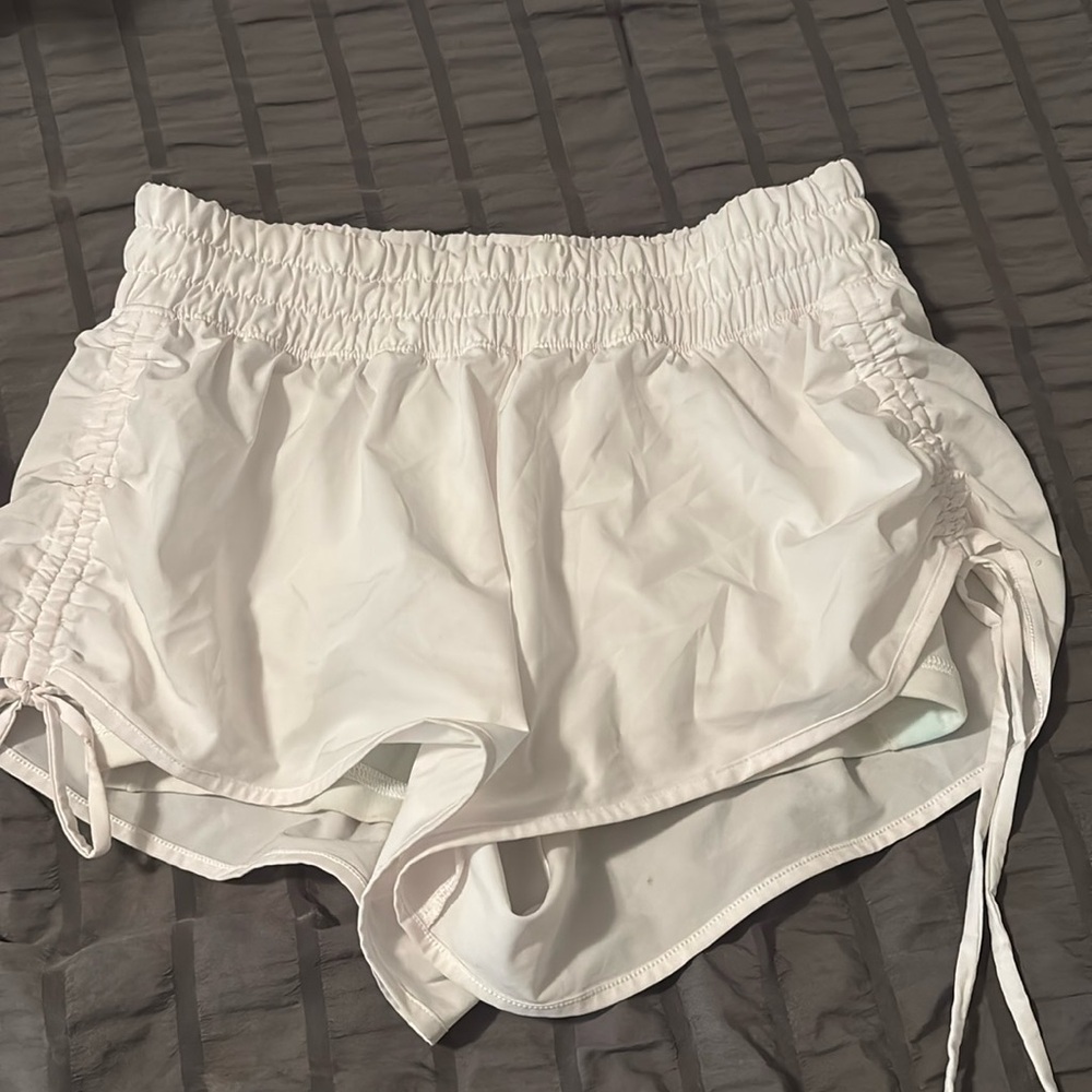 White xs aerie tie shorts
